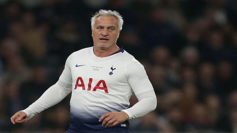 David Ginola playing in a Spurs legends match